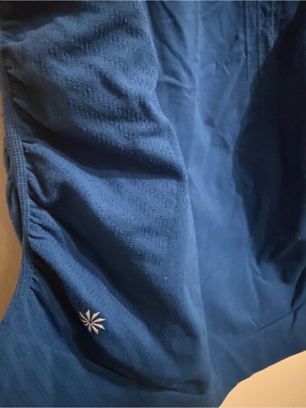 Athleta Blue Ruched Performance Tank - Picture 5 of 7